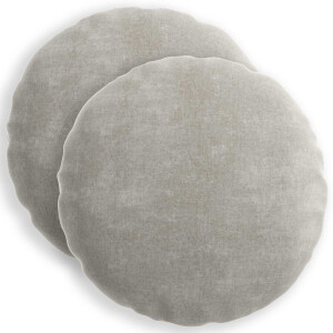vidaXL Kussensloop 2 st HEERLEN Lichtgrijs Ø 60 cm Chenille Stof