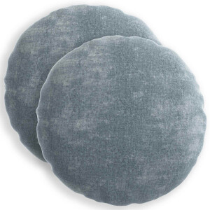 vidaXL Kussensloop 2 st HEERLEN Lichtblauw Ø 60 cm Chenille Stof