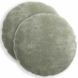 vidaXL Kussensloop 2 st HEERLEN Groen Ø 60 cm Chenille Stof