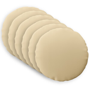 vidaXL Kussensloop 6 pcs HEERLEN Beige Ø 60 cm Polyester