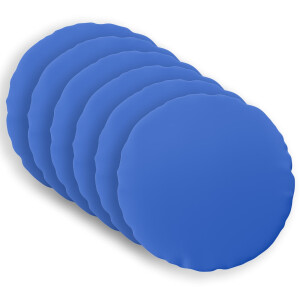 vidaXL Kussensloop 6 pcs HEERLEN Koninklijk Blauw Ø 60 cm Polyester