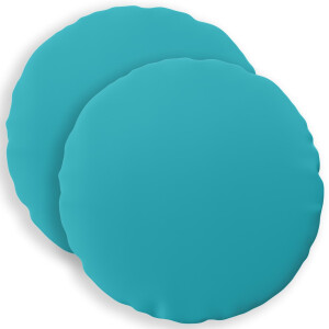 vidaXL Kussensloop 2 pcs HEERLEN Turquoise Ø 60 cm Polyester