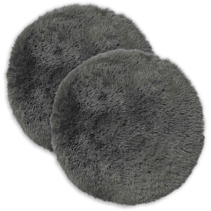 vidaXL Kussensloop 2 pcs HEERLEN Lichtgrijs Ø 60 cm PV Fleece