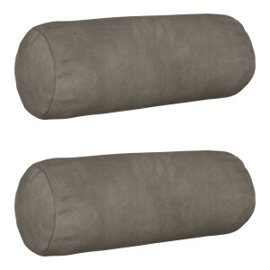 vidaXL Kussensloop 2 pcs HEERLEN Lichtgrijs Ø 15 x 40 cm Fluweel
