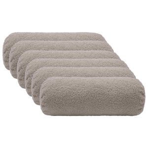 vidaXL Kussensloop 6 pcs HEERLEN Lichtgrijs Ø 15 x 40 cm Bouclé