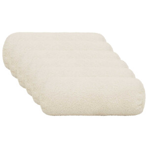 vidaXL Kussensloop 6 pcs HEERLEN Crèmekleurig Ø 15 x 40 cm Bouclé