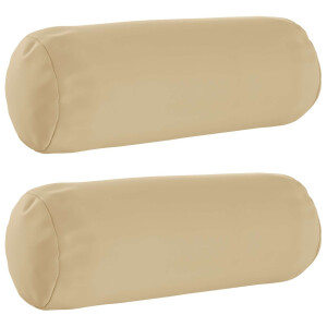 vidaXL Kussensloop 2 pcs HEERLEN Beige Ø 15 x 40 cm Polyester