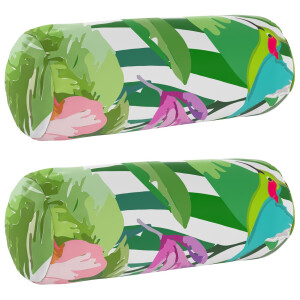 vidaXL Kussensloop 2 pcs HEERLEN Zwart Ø 15 x 40 cm Polyester