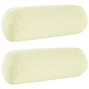 vidaXL Kussensloop 2 pcs HEERLEN Crèmekleurig Ø 15 x 40 cm Polyester