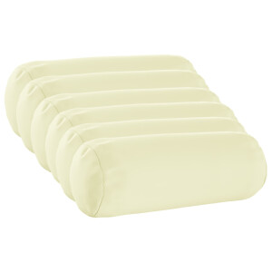 vidaXL Kussensloop 6 pcs HEERLEN Crèmekleurig Ø 15 x 40 cm Polyester