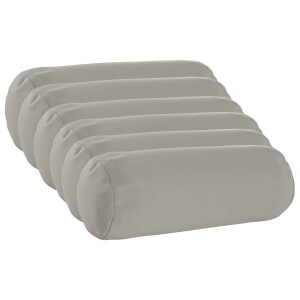 vidaXL Kussensloop 6 pcs HEERLEN Grijs Ø 15 x 40 cm Polyester
