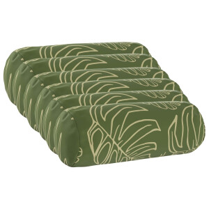 vidaXL Kussensloop 6 pcs HEERLEN Bladontwerp Ø 15 x 40 cm Polyester