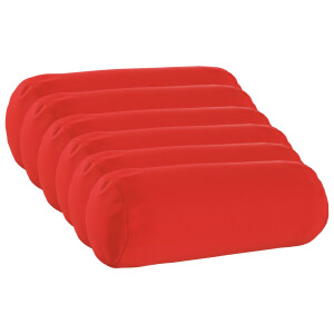 vidaXL Kussensloop 6 pcs HEERLEN Rood Ø 15 x 40 cm Polyester