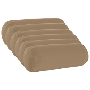 vidaXL Kussensloop 6 st HEERLEN Taupe Ø 15 x 40 cm Polyester