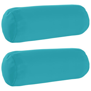 vidaXL Kussensloop 2 pcs HEERLEN Turquoise Ø 15 x 40 cm Polyester