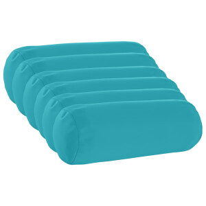 vidaXL Kussensloop 6 pcs HEERLEN Turquoise Ø 15 x 40 cm Polyester