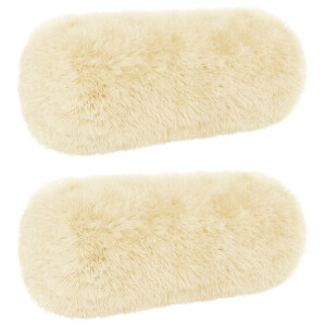 vidaXL Kussensloop 2 pcs HEERLEN Crèmekleurig Ø 15 x 40 cm PV Fleece