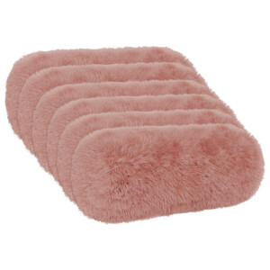 vidaXL Kussensloop 6 pcs HEERLEN Roze Ø 15 x 40 cm PV Fleece