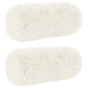 vidaXL Kussensloop 2 pcs HEERLEN Wit Ø 15 x 40 cm PV Fleece