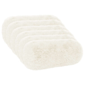 vidaXL Kussensloop 6 pcs HEERLEN Wit Ø 15 x 40 cm PV Fleece