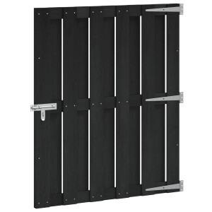 vidaXL Tuinpoort 100 x 112 cm WPC en Aluminium Zwart