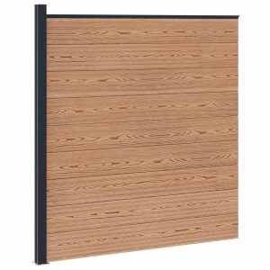vidaXL Hekpaneel WPC en Aluminium Bruin