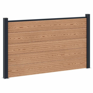 vidaXL Hekpaneel WPC en Aluminium Bruin