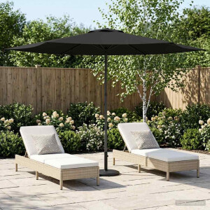 vidaXL Tuinparasol 300 x 300 cm Polyester Rechthoekig Antracietkleurig