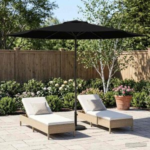 vidaXL Tuinparasol 300 x 300 cm Polyester Rechthoekig Zwart