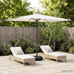 vidaXL Tuinparasol met Basis 200 x 300 cm Polyester Rechthoekig