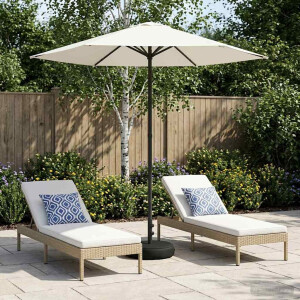 vidaXL Tuinparasol met Basis 230 x 230 cm Polyester Rechthoekig