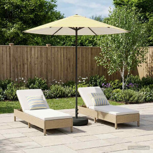 vidaXL Tuinparasol met Basis 230 x 230 cm Polyester Rechthoekig