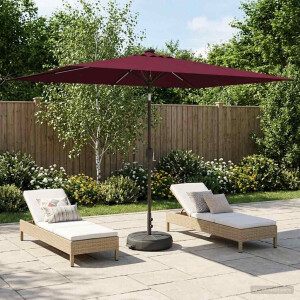 vidaXL Tuinparasol met LED-lampen en voet 200 x 300 cm Polyester