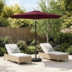 vidaXL Tuinparasol met LED-lampen en voet 270 x 270 cm Polyester