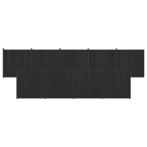 vidaXL Hekpaneel 9 pcs WPC en Aluminium Zwart