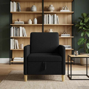 vidaXL Bank met opslag Zwart 72 x 78 x 87 cm Polyester
