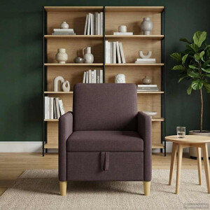 vidaXL Bank met opslag Donkerbruin 72 x 78 x 87 cm Polyester