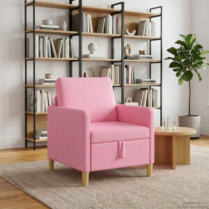 vidaXL Bank met opslag Roze 72 x 78 x 87 cm Polyester