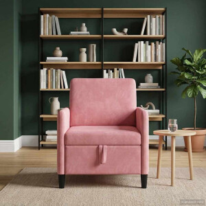 vidaXL Bank met opslag Roze 72 x 78 x 87 cm Polyester