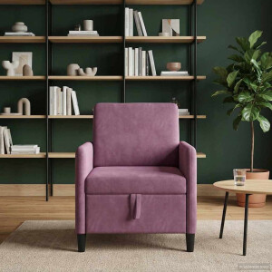 vidaXL Bank met opslag Paars 72 x 78 x 87 cm Polyester
