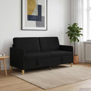 vidaXL Bank met opslag Zwart 172 x 78 x 87 cm Polyester