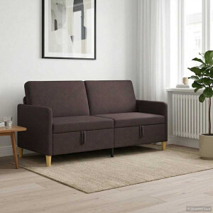 vidaXL Bank met opslag Donkerbruin 172 x 78 x 87 cm Polyester