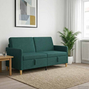 vidaXL Bank met opslag Donkergroen 172 x 78 x 87 cm Polyester