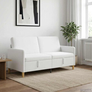 vidaXL Bank met opslag Wit 172 x 78 x 87 cm Polyester
