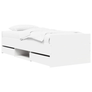 vidaXL Bedframe met opslag Wit 80 x 200 cm Bewerkt hout