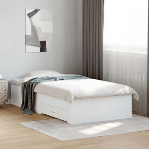 vidaXL Bedframe met opslag Wit 80 x 200 cm Bewerkt hout