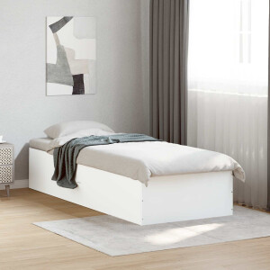 vidaXL Vloerbedframe Wit 80 x 200 cm Bewerkt hout