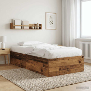 vidaXL Vloerbedframe Oud hout 80 x 200 cm Bewerkt hout