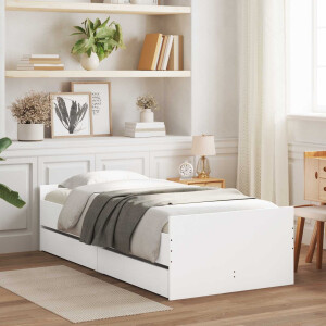 vidaXL Bedframe met opslag Wit 80 x 200 cm Bewerkt hout