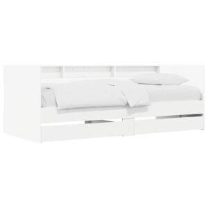vidaXL Bedframe met opslag Wit 80 x 200 cm Bewerkt hout